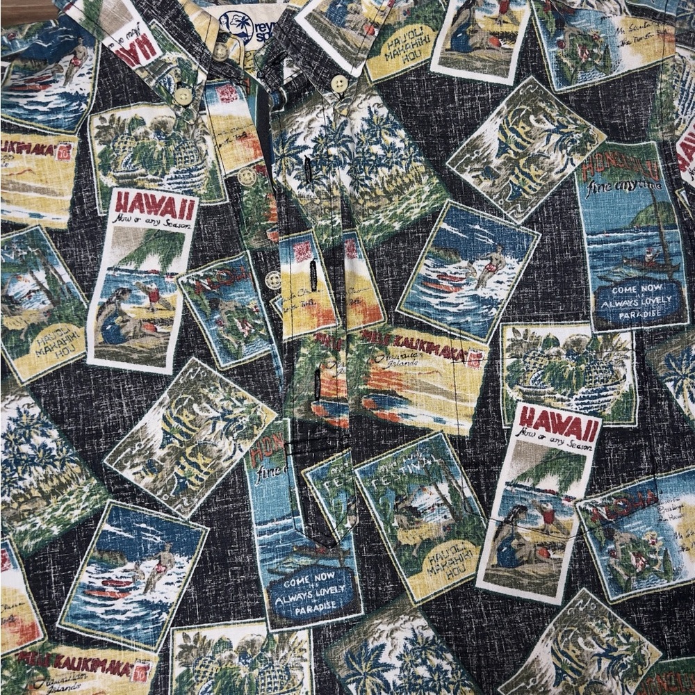 Hawaiian Postcard Print Shirt - Picture 4 of 4